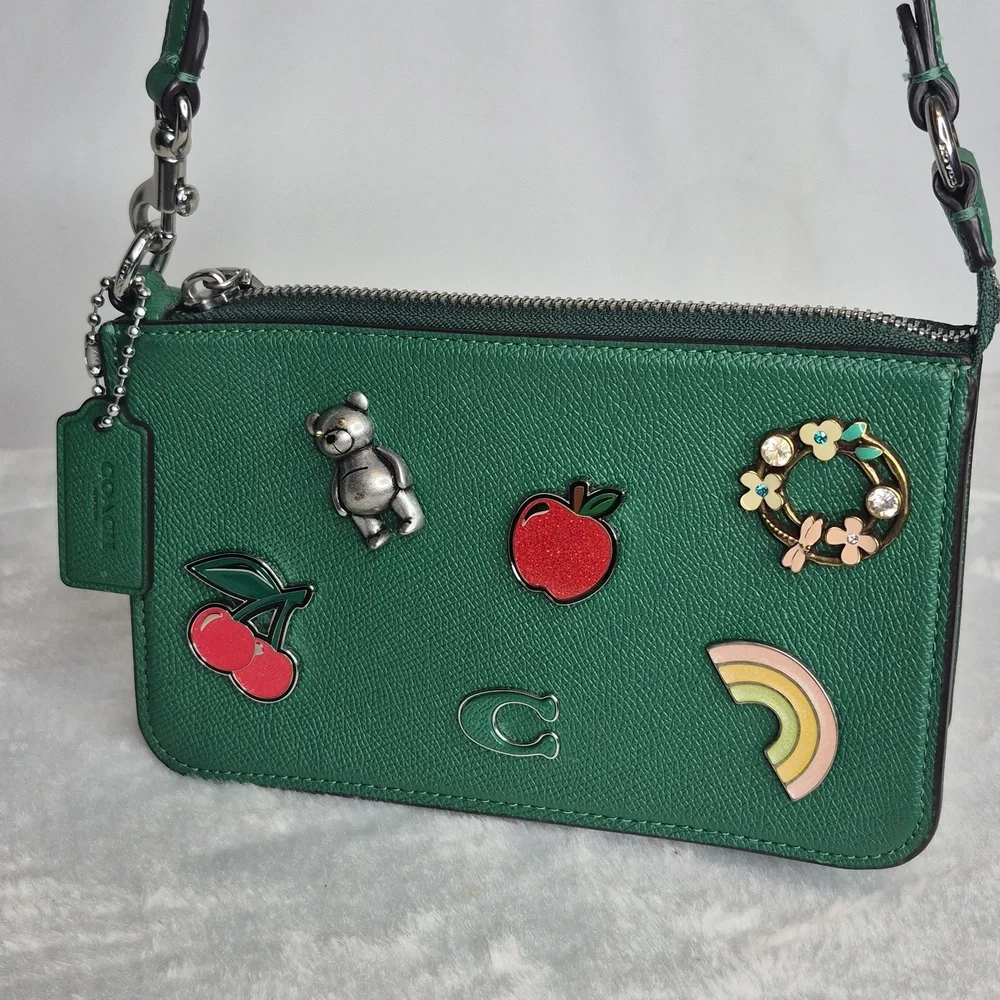 Coach "RARE" Charm Green Shoulder Bag CREED: 8236-CJ1797 - Picture 5 of 17